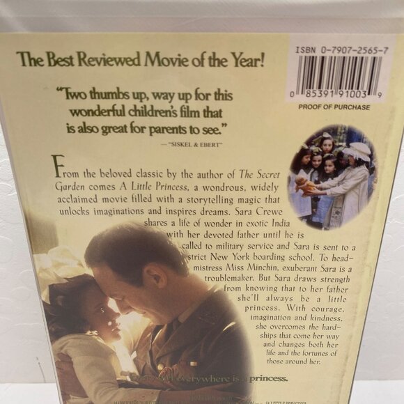 Vintage 1995 Warner Bros Family Entertainment A Little Princess VHS Clamshell - Picture 3 of 8